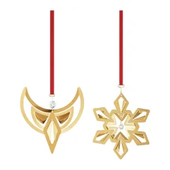 Georg Jensen 2024 Christmas ornament 2 pieces, Palladium-plated Silver-coloured Hot