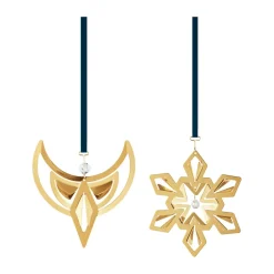 Georg Jensen 2024 Christmas ornament 2 pieces, Palladium-plated Silver-coloured Hot