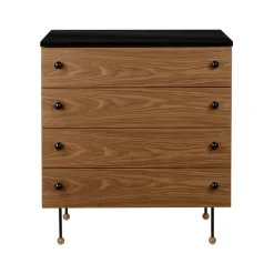 GUBI 62 Dresser, American walnut, 4 drawers Brown Online