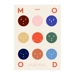 Paper Collective 9 Moods poster, 50x70 cm Multi Best