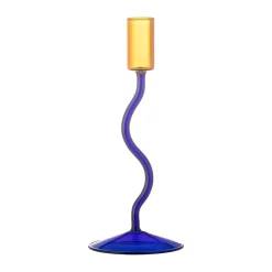 Bloomingville Ada candle holder 22 cm, Blue Outlet