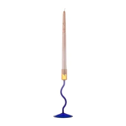 Bloomingville Ada candle holder 22 cm, Blue Outlet