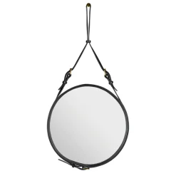 GUBI Adnet Circulaire mirror S, black Silver-colouredBlack Clearance
