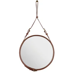 GUBI Adnet Circulaire mirror S, brown BrownSilver-coloured Hot