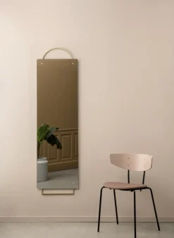 Ferm Living Adorn mirror 159x45 cm, Brass Gold-coloured New