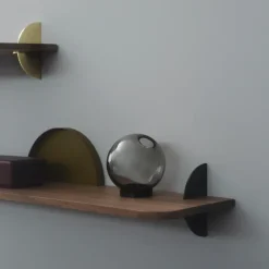 AYTM Aedes shelf 50 cm, wallnut-black BrownBlack Hot