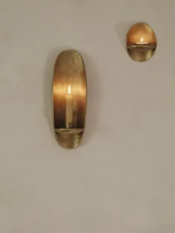 Ferm Living Agapé wall-mounted candlestick, Brass finish Gold-coloured Hot