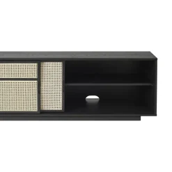 Design House Stockholm Air side table low, , rattan Black Best