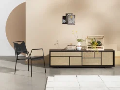 Design House Stockholm Air side table low, , rattan Black Best