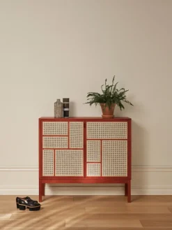 Design House Stockholm Air side table, , 120x110 cm, with legs Red Hot