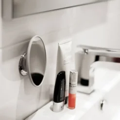 Bosign AirMirror makeup mirror x10 detachable with suction cup, Ø11.2 cm White Hot