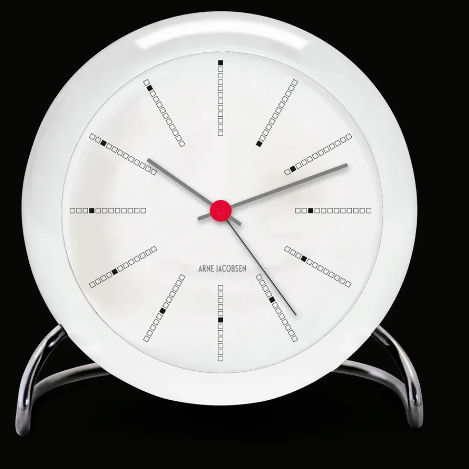 Arne Jacobsen Clocks AJ Bankers table clock, White Clearance