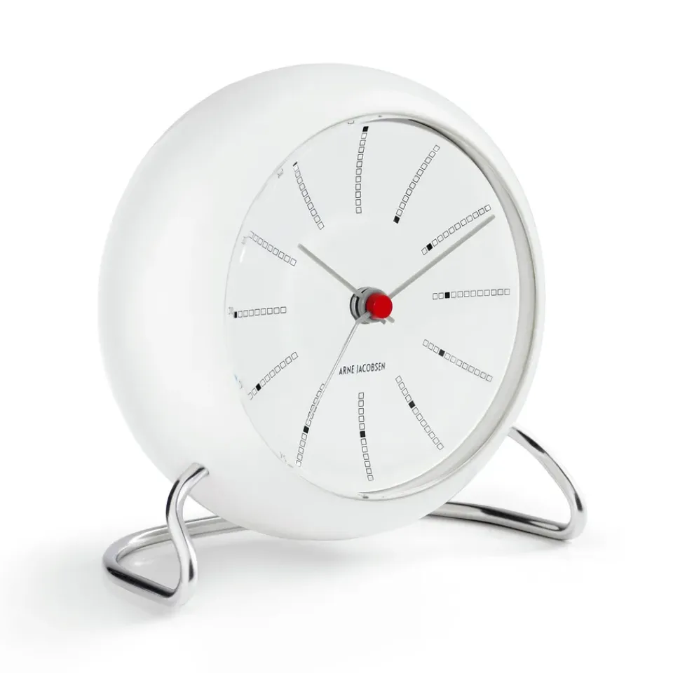 Arne Jacobsen Clocks AJ Bankers table clock, White Clearance