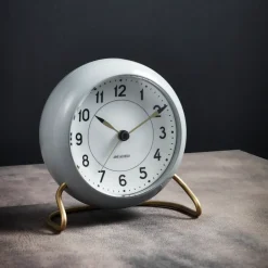 Arne Jacobsen Clocks AJ Station clock 12 cm, grey-white GreyWhite Sale