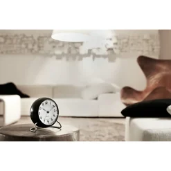 Arne Jacobsen Clocks AJ Station table clock, Black Clearance