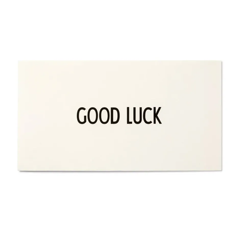 Design Letters AJ Vintage ABC card, Good Luck BlackWhite Clearance