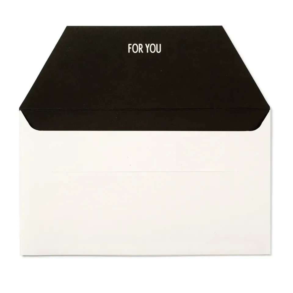 Design Letters AJ Vintage ABC card, Good Luck BlackWhite Clearance