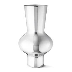 Georg Jensen Alfredo vase stainless steel, large, 47 cm Silver-coloured Discount