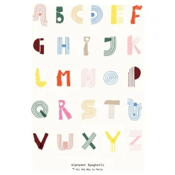 Paper Collective Alphabet Spaghetti ENG -colour poster , 70x100 cm Multi Clearance