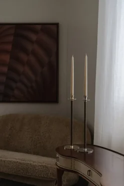 Hilke Collection Alto Basso candle sticks, Nickel-plated brass Silver-coloured Online