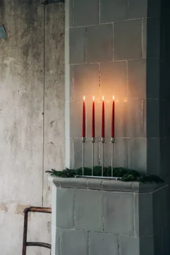 Hilke Collection Alto candle sticks, Nickel-plated brass Silver-coloured