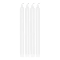 Scandi Essentials Ambiance tapered candle 4 pack 27 cm, White Clearance