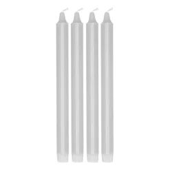 Scandi Essentials Ambiance tapered candle 4 pack 27 cm, Icy Grey Sale