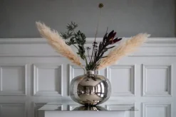 Hilke Collection Amico vase Ø29 cm, Nickel-plated brass Silver-coloured Discount