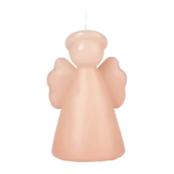 Broste Copenhagen Angel sculpture candle 14 cm, Dusty peach rose Pink