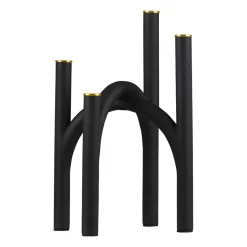 AYTM Angui candle stick 34 cm, Black-gold BlackGold-coloured Best