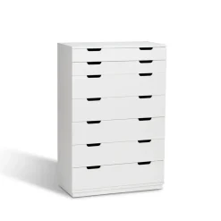 Mavis Aoko chest of 7 drawers, lacquer White Clearance