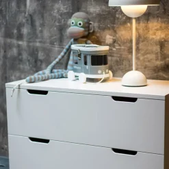Mavis Aoko chest of 4 drawers, lacquer White New