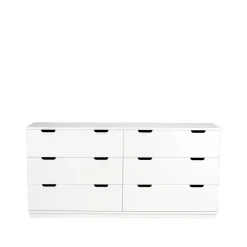 Mavis Aoko dresser double 6 drawers, lacquer White Discount