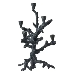 POLSPOTTEN Apple tree candlestick L 53 cm, Dark Grey New