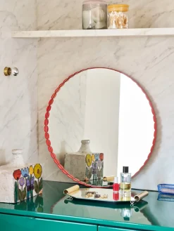 HAY Arcs Mirror mirror Ø60 cm, Red Outlet