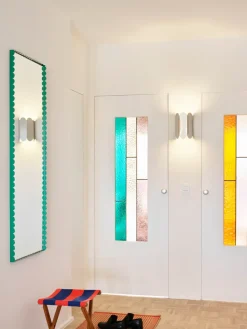 HAY Arcs Mirror Rectangle M mirror 50x133.5 cm, Green Hot
