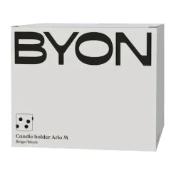 Byon Arlo lantern M Ø15 cm, Beige-black BeigeBlack Discount