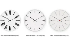 Arne Jacobsen Clocks Arne Jacobsen Bankers wall clock, Ø 480 mm White Hot