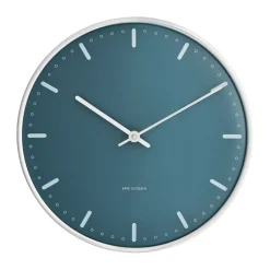 Arne Jacobsen Clocks Arne Jacobsen City Hall, , Ø21 cm Blue Hot