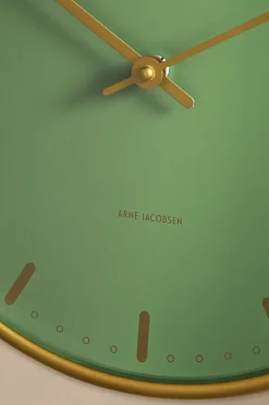 Arne Jacobsen Clocks Arne Jacobsen City Hall, , Ø21 cm Green Sale