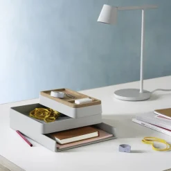 Muuto Arrange Desktop tray 12x25 cm, Grey Discount