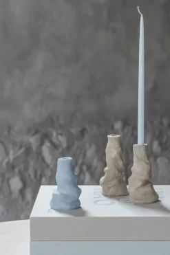 Mette Ditmer Art Piece Liquid candlestick small, Sand Beige Clearance