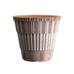 Bergs Potter Atlas raw pot with saucer, , Ø25 cm Pink