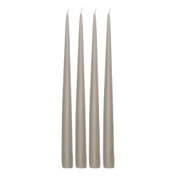 Scandi Essentials Atmosphere long candle 4 pack 32 cm, Taupe Brown New