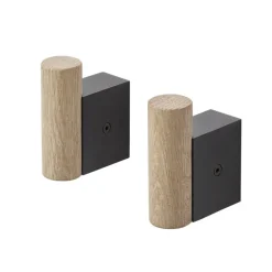 Muuto Attach hook 2-pack, Oak- Black Outlet
