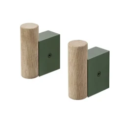 Muuto Attach hook 2-pack, Oak-dark Green Hot