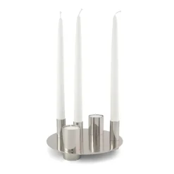 KLONG Awa candle holder, Nickel Silver-coloured