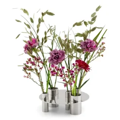 KLONG Awa candle holder, Nickel Silver-coloured