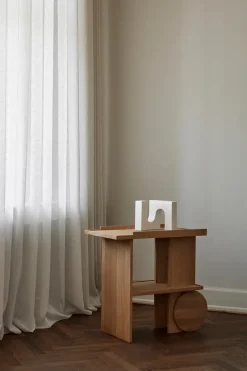 Kristina Dam Studio Axis side table 42x80 cm, Warm lacquered oak Beige Sale