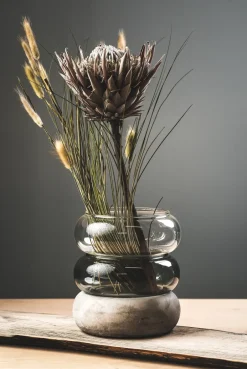 Muurla Bagel vase/lantern 22 cm, Grey New